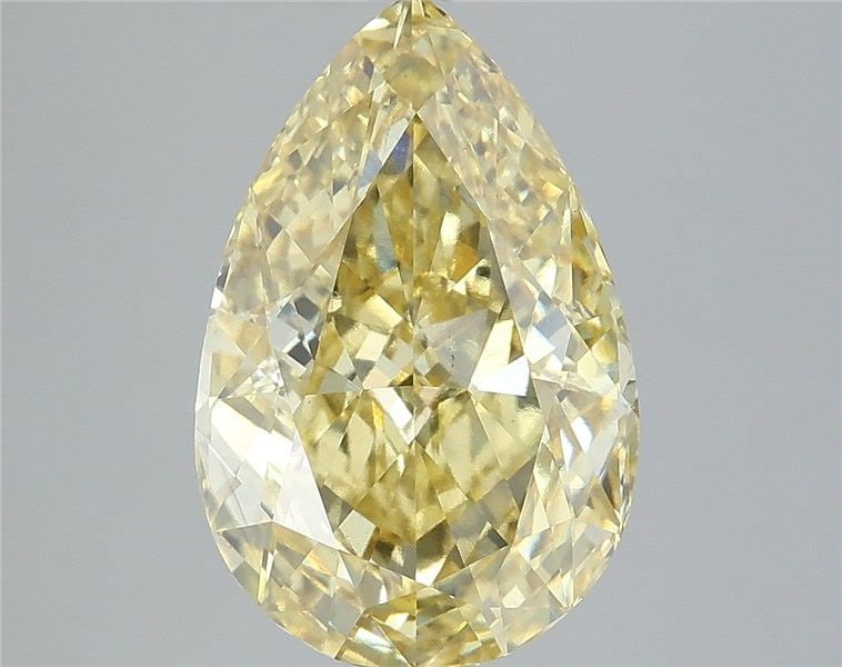 Loose Diamond - PEAR 4.6ct Fancy Intense Yellow VS2: Loose Diamond - PEAR 4.6ct Fancy Intense Yellow VS2 Source: This is a real non-mined Diamond that has been grown in a lab Shape: PEAR Carats: 4.6 Color: Fancy Intense Yellow Certification: IGI Video: