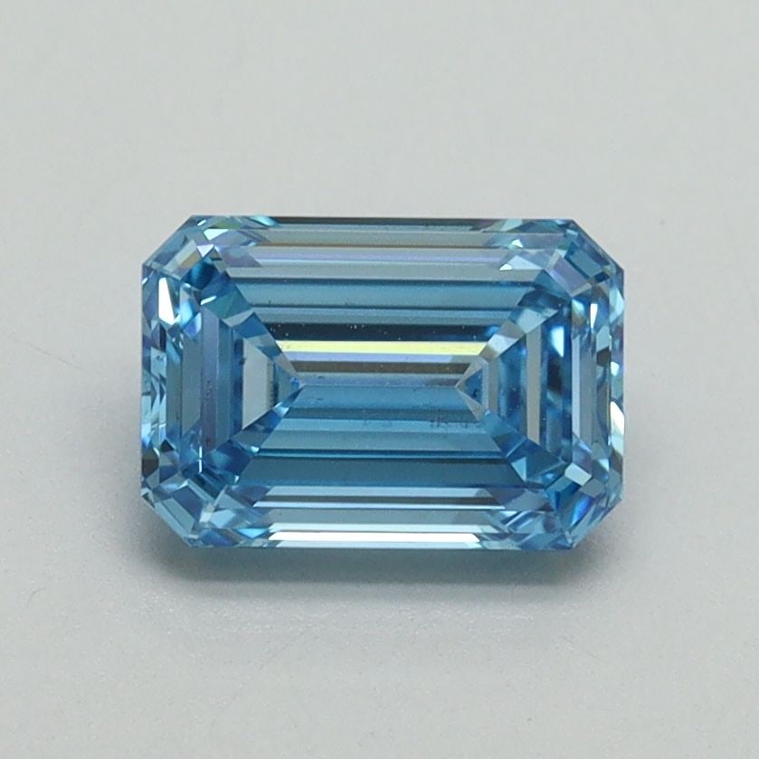 Loose Diamond - EMERALD 1.15ct Fancy Vivid Blue VS2: Loose Diamond - EMERALD 1.15ct Fancy Vivid Blue VS2 Source: This is a real non-mined Diamond that has been grown in a lab Shape: EMERALD Carats: 1.15 Color: Fancy Vivid Blue Certification: IGI Video: