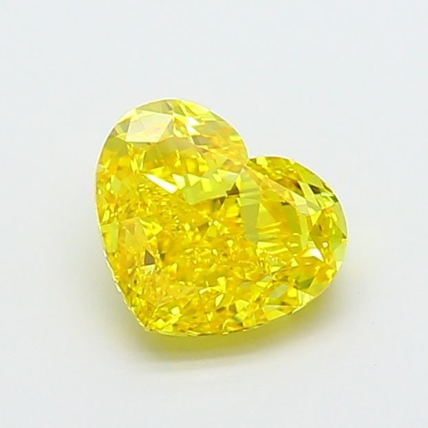 Loose Diamond - HEART 1.53ct Fancy Vivid Yellow VS1: Loose Diamond - HEART 1.53ct Fancy Vivid Yellow VS1 Source: This is a real non-mined Diamond that has been grown in a lab Shape: HEART Carats: 1.53 Color: Fancy Vivid Yellow Certification: IGI Video: