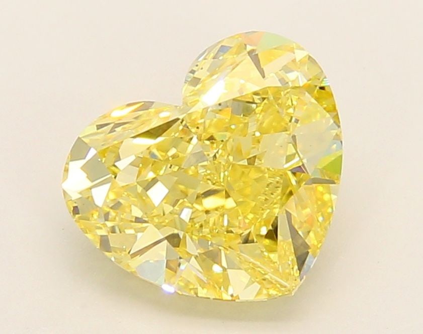 Loose Diamond - HEART 2.63ct Fancy Intense Yellow VS1: Loose Diamond - HEART 2.63ct Fancy Intense Yellow VS1 Source: This is a real non-mined Diamond that has been grown in a lab Shape: HEART Carats: 2.63 Color: Fancy Intense Yellow Certification: IGI Vid