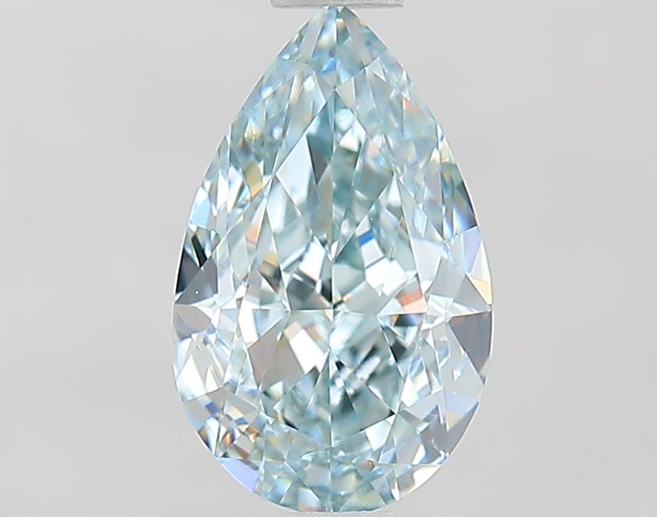 Loose Diamond - PEAR 1.08ct Fancy Light Blue Green VVS2: Loose Diamond - PEAR 1.08ct Fancy Light Blue Green VVS2 Source: This is a real non-mined Diamond that has been grown in a lab Shape: PEAR Carats: 1.08 Color: Fancy Light Blue Green Certification: IGI 