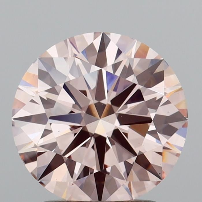Ideal Loose Diamond - ROUND 2.01ct Fancy Light Brownish Pink VS1: Ideal Loose Diamond - ROUND 2.01ct Fancy Light Brownish Pink VS1 Source: This is a real non-mined Diamond that has been grown in a lab Shape: ROUND Carats: 2.01 Color: Fancy Light Brownish Pink Certif