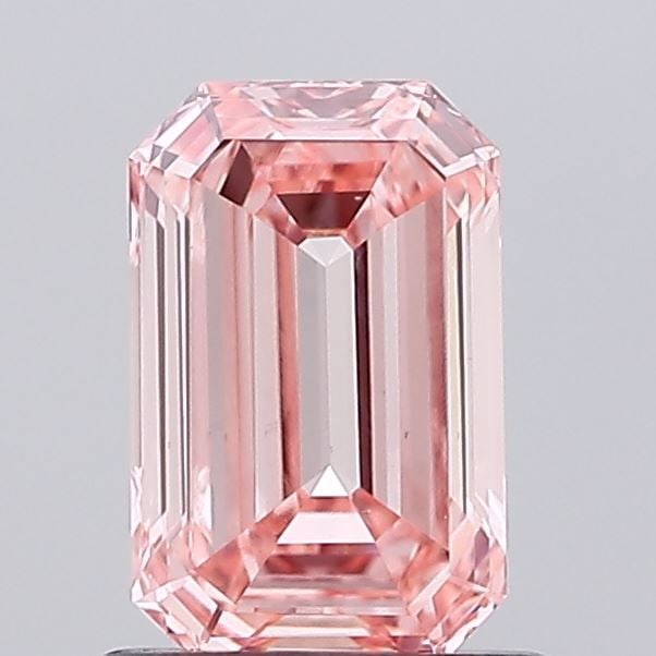 Loose Diamond - EMERALD 0.83ct Fancy Intense Pink VS1: Loose Diamond - EMERALD 0.83ct Fancy Intense Pink VS1 Source: This is a real non-mined Diamond that has been grown in a lab Shape: EMERALD Carats: 0.83 Color: Fancy Intense Pink Certification: IGI Vid