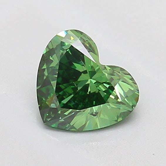 Loose Diamond - HEART 0.55ct Fancy Vivid Green VS2: Loose Diamond - HEART 0.55ct Fancy Vivid Green VS2 Source: This is a real non-mined Diamond that has been grown in a lab Shape: HEART Carats: 0.55 Color: Fancy Vivid Green Certification: IGI Video: