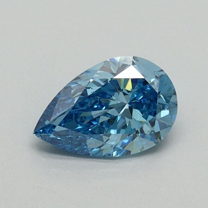 Loose Diamond - PEAR 0.5ct Fancy Blue VS2: Loose Diamond - PEAR 0.5ct Fancy Blue VS2 Source: This is a real non-mined Diamond that has been grown in a lab Shape: PEAR Carats: 0.5 Color: Fancy Blue Certification: NONE Video: