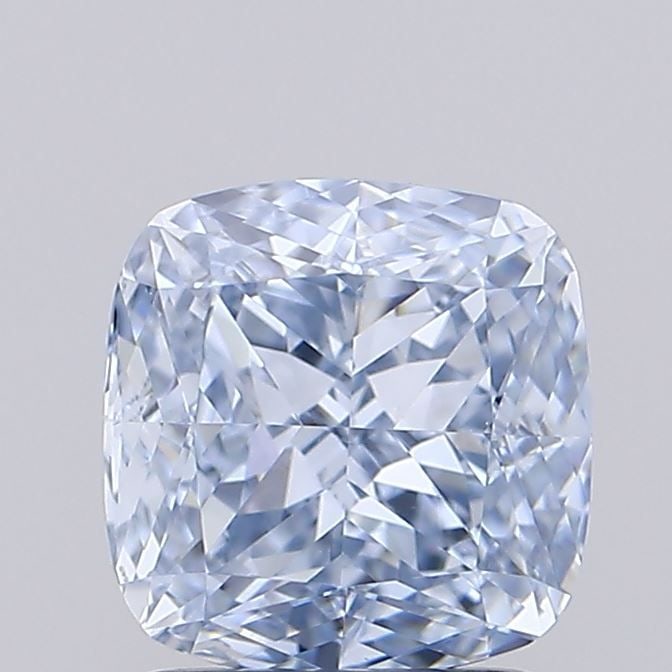 Loose Diamond - CUSHION MODIFIED 1.5ct Fancy Blue VS1: Loose Diamond - CUSHION MODIFIED 1.5ct Fancy Blue VS1 Source: This is a real non-mined Diamond that has been grown in a lab Shape: CUSHION MODIFIED Carats: 1.5 Color: Fancy Blue Certification: IGI Vid
