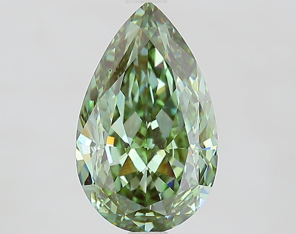 Loose Diamond - PEAR 3.09ct Fancy Intense Green VVS2: Loose Diamond - PEAR 3.09ct Fancy Intense Green VVS2 Source: This is a real non-mined Diamond that has been grown in a lab Shape: PEAR Carats: 3.09 Color: Fancy Intense Green Certification: IGI Video: