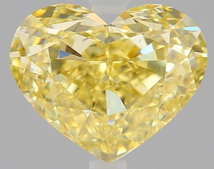 Loose Diamond - HEART 1.03ct Fancy Intense Yellow VS2: Loose Diamond - HEART 1.03ct Fancy Intense Yellow VS2 Source: This is a real non-mined Diamond that has been grown in a lab Shape: HEART Carats: 1.03 Color: Fancy Intense Yellow Certification: IGI Vid