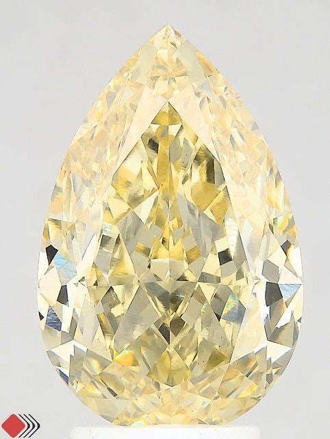 Loose Diamond - PEAR 5.03ct Fancy Intense Yellow VVS2: Loose Diamond - PEAR 5.03ct Fancy Intense Yellow VVS2 Source: This is a real non-mined Diamond that has been grown in a lab Shape: PEAR Carats: 5.03 Color: Fancy Intense Yellow Certification: IGI Vide