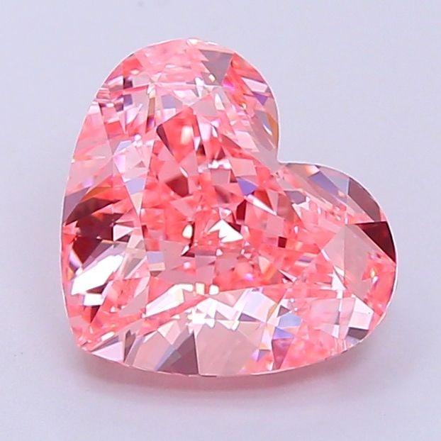 Loose Diamond - HEART 3.51ct Fancy Vivid Pink VS1: Loose Diamond - HEART 3.51ct Fancy Vivid Pink VS1 Source: This is a real non-mined Diamond that has been grown in a lab Shape: HEART Carats: 3.51 Color: Fancy Vivid Pink Certification: IGI Video: