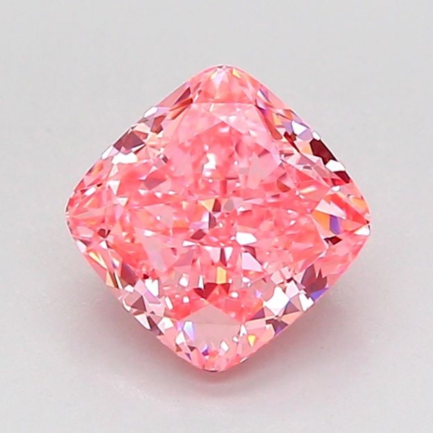Loose Diamond - CUSHION MODIFIED 1.43ct Fancy Vivid Pink VVS2: Loose Diamond - CUSHION MODIFIED 1.43ct Fancy Vivid Pink VVS2 Source: This is a real non-mined Diamond that has been grown in a lab Shape: CUSHION MODIFIED Carats: 1.43 Color: Fancy Vivid Pink Certifi