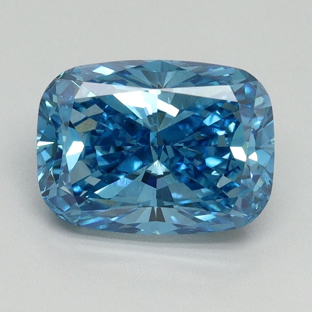 Loose Diamond - CUSHION MODIFIED 3.01ct Fancy Vivid Blue VS2: Loose Diamond - CUSHION MODIFIED 3.01ct Fancy Vivid Blue VS2 Source: This is a real non-mined Diamond that has been grown in a lab Shape: CUSHION MODIFIED Carats: 3.01 Color: Fancy Vivid Blue Certific
