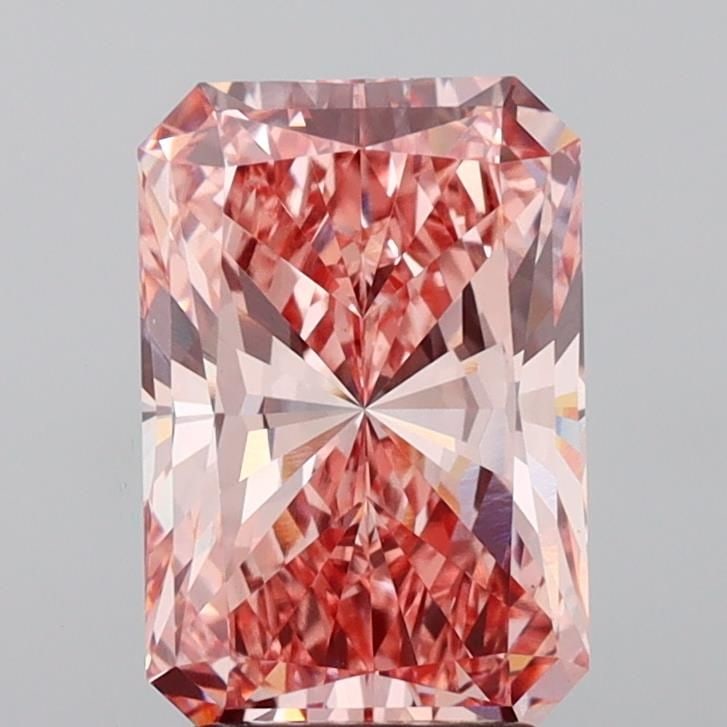 Loose Diamond - RADIANT 3.61ct Fancy Vivid Pink VS1: Loose Diamond - RADIANT 3.61ct Fancy Vivid Pink VS1 Source: This is a real non-mined Diamond that has been grown in a lab Shape: RADIANT Carats: 3.61 Color: Fancy Vivid Pink Certification: IGI Video: