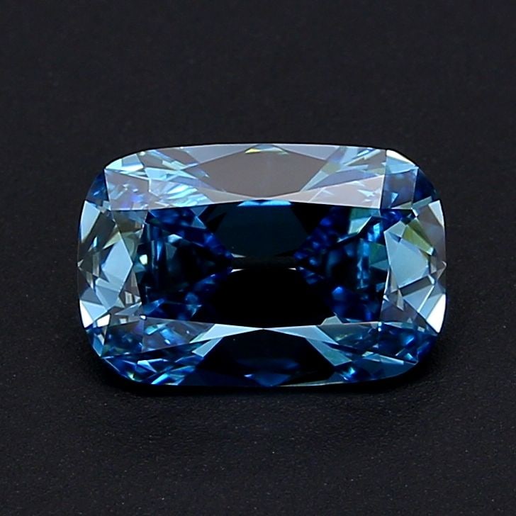 Loose Diamond - CUSHION BRILLIANT 3.06ct Fancy Vivid Blue VS2: Loose Diamond - CUSHION BRILLIANT 3.06ct Fancy Vivid Blue VS2 Source: This is a real non-mined Diamond that has been grown in a lab Shape: CUSHION BRILLIANT Carats: 3.06 Color: Fancy Vivid Blue Certif