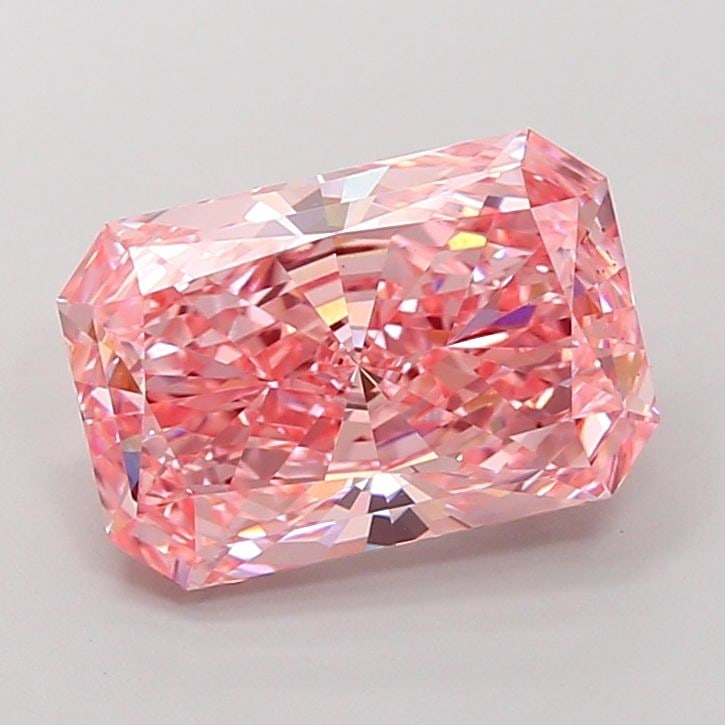 Loose Diamond - RADIANT 4.5ct Fancy Vivid Pink VVS2: Loose Diamond - RADIANT 4.5ct Fancy Vivid Pink VVS2 Source: This is a real non-mined Diamond that has been grown in a lab Shape: RADIANT Carats: 4.5 Color: Fancy Vivid Pink Certification: IGI Video:
