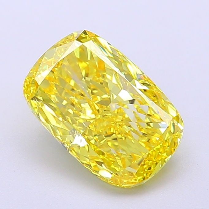Loose Diamond - CUSHION MODIFIED 1.84ct Fancy Vivid Yellow VS2: Loose Diamond - CUSHION MODIFIED 1.84ct Fancy Vivid Yellow VS2 Source: This is a real non-mined Diamond that has been grown in a lab Shape: CUSHION MODIFIED Carats: 1.84 Color: Fancy Vivid Yellow Cert