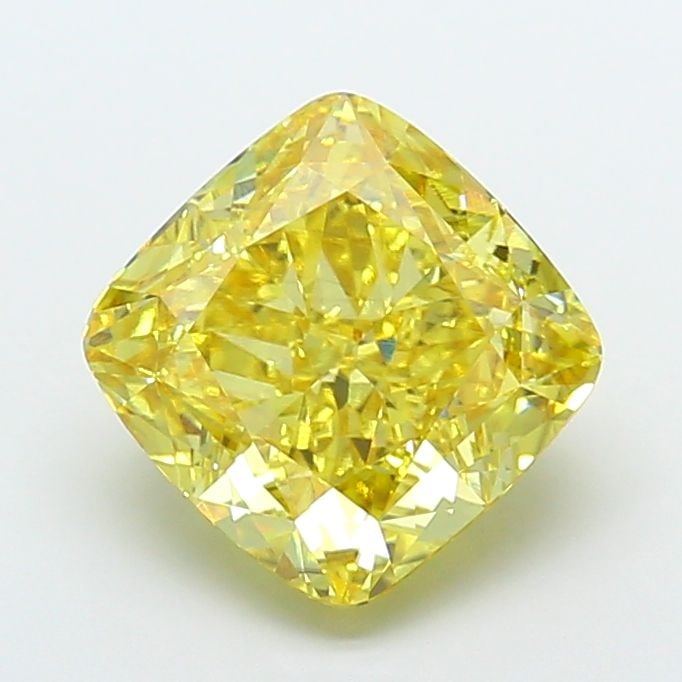 Loose Diamond - CUSHION MODIFIED 7.03ct Fancy Vivid Yellow VS1: Loose Diamond - CUSHION MODIFIED 7.03ct Fancy Vivid Yellow VS1 Source: This is a real non-mined Diamond that has been grown in a lab Shape: CUSHION MODIFIED Carats: 7.03 Color: Fancy Vivid Yellow Cert
