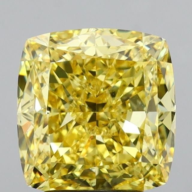 Loose Diamond - CUSHION MODIFIED 3.57ct Fancy Intense Yellow VS2: Loose Diamond - CUSHION MODIFIED 3.57ct Fancy Intense Yellow VS2 Source: This is a real non-mined Diamond that has been grown in a lab Shape: CUSHION MODIFIED Carats: 3.57 Color: Fancy Intense Yellow 
