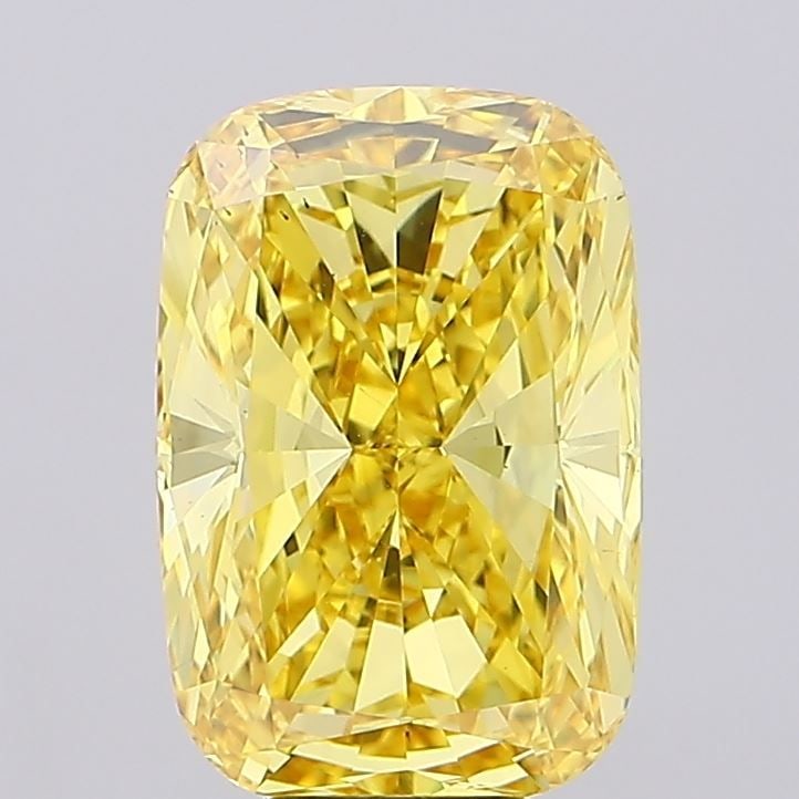Loose Diamond - CUSHION MODIFIED 8.55ct Fancy Vivid Yellow VS2: Loose Diamond - CUSHION MODIFIED 8.55ct Fancy Vivid Yellow VS2 Source: This is a real non-mined Diamond that has been grown in a lab Shape: CUSHION MODIFIED Carats: 8.55 Color: Fancy Vivid Yellow Cert