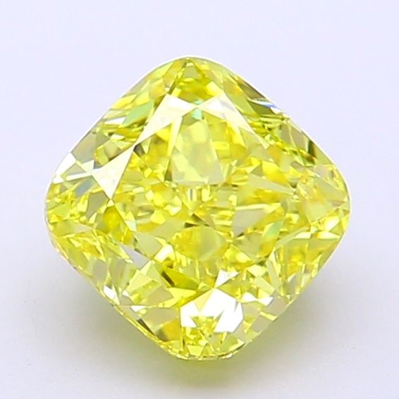 Loose Diamond - CUSHION MODIFIED 1.78ct Fancy Vivid Yellow VVS2: Loose Diamond - CUSHION MODIFIED 1.78ct Fancy Vivid Yellow VVS2 Source: This is a real non-mined Diamond that has been grown in a lab Shape: CUSHION MODIFIED Carats: 1.78 Color: Fancy Vivid Yellow Cer