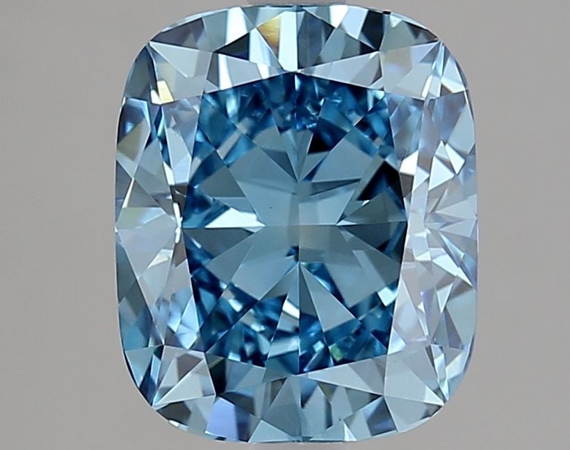 Loose Diamond - CUSHION MODIFIED 3.03ct Fancy Vivid Blue VVS2: Loose Diamond - CUSHION MODIFIED 3.03ct Fancy Vivid Blue VVS2 Source: This is a real non-mined Diamond that has been grown in a lab Shape: CUSHION MODIFIED Carats: 3.03 Color: Fancy Vivid Blue Certifi