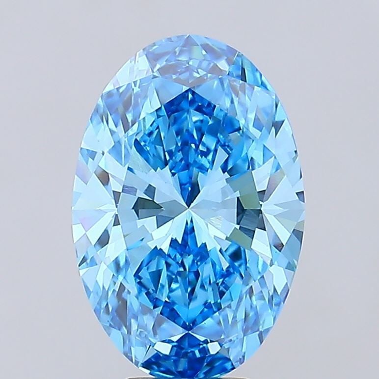 Loose Diamond - OVAL 7.11ct Fancy Vivid Blue VS1: Loose Diamond - OVAL 7.11ct Fancy Vivid Blue VS1 Source: This is a real non-mined Diamond that has been grown in a lab Shape: OVAL Carats: 7.11 Color: Fancy Vivid Blue Certification: IGI Video: