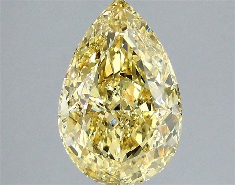 Loose Diamond - PEAR 3.1ct Fancy Intense Yellow VS2: Loose Diamond - PEAR 3.1ct Fancy Intense Yellow VS2 Source: This is a real non-mined Diamond that has been grown in a lab Shape: PEAR Carats: 3.1 Color: Fancy Intense Yellow Certification: IGI Video: