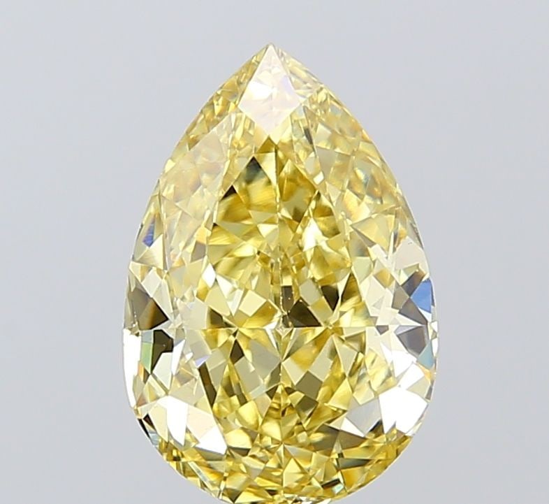 Loose Diamond - PEAR 3.07ct Fancy Yellow VVS2: Loose Diamond - PEAR 3.07ct Fancy Yellow VVS2 Source: This is a real non-mined Diamond that has been grown in a lab Shape: PEAR Carats: 3.07 Color: Fancy Yellow Certification: IGI Video: