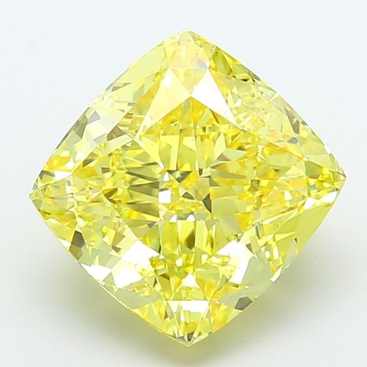 Loose Diamond - CUSHION MODIFIED 7.04ct Fancy Vivid Yellow VS1: Loose Diamond - CUSHION MODIFIED 7.04ct Fancy Vivid Yellow VS1 Source: This is a real non-mined Diamond that has been grown in a lab Shape: CUSHION MODIFIED Carats: 7.04 Color: Fancy Vivid Yellow Cert