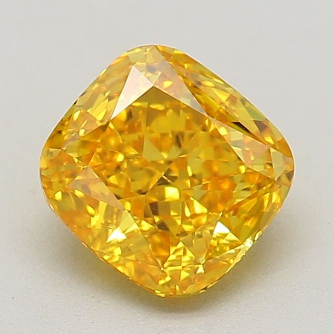 Loose Diamond - CUSHION MODIFIED 0.79ct Fancy Vivid Yellow VVS1: Loose Diamond - CUSHION MODIFIED 0.79ct Fancy Vivid Yellow VVS1 Source: This is a real non-mined Diamond that has been grown in a lab Shape: CUSHION MODIFIED Carats: 0.79 Color: Fancy Vivid Yellow Cer