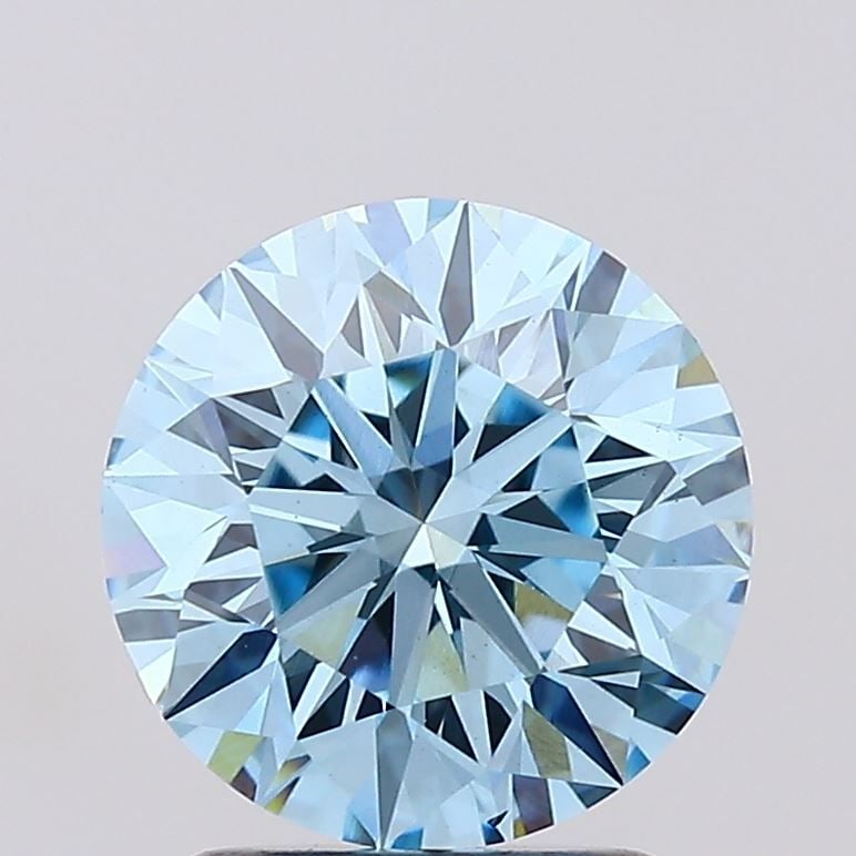 Loose Diamond - ROUND 2.01ct Fancy Vivid Blue VS1: Loose Diamond - ROUND 2.01ct Fancy Vivid Blue VS1 Source: This is a real non-mined Diamond that has been grown in a lab Shape: ROUND Carats: 2.01 Color: Fancy Vivid Blue Certification: IGI Video: