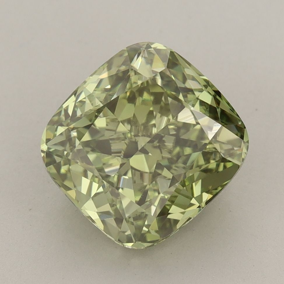 Loose Diamond - CUSHION MODIFIED 3.56ct Fancy Vivid Green VVS2: Loose Diamond - CUSHION MODIFIED 3.56ct Fancy Vivid Green VVS2 Source: This is a real non-mined Diamond that has been grown in a lab Shape: CUSHION MODIFIED Carats: 3.56 Color: Fancy Vivid Green Certi