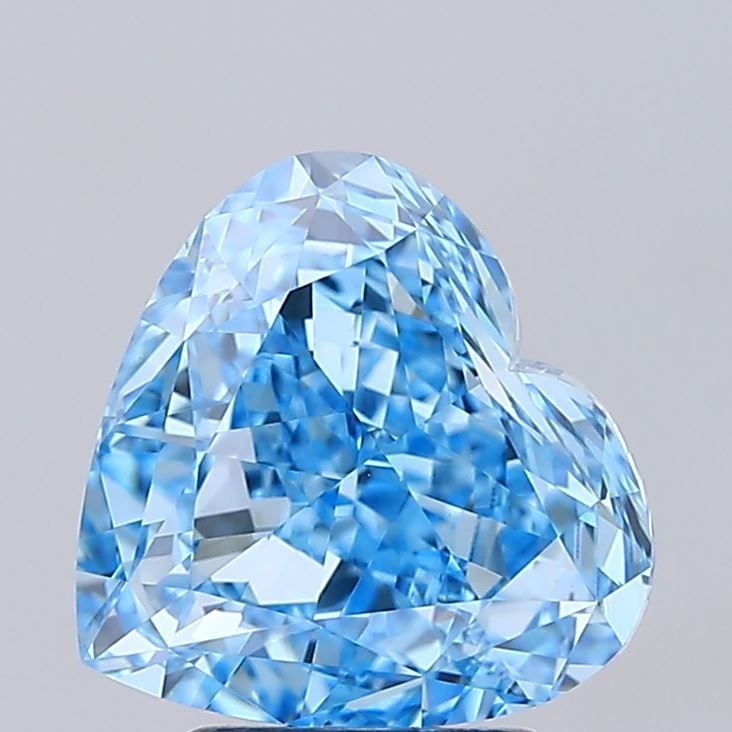 Loose Diamond - HEART 4.04ct Fancy Vivid Blue VS1: Loose Diamond - HEART 4.04ct Fancy Vivid Blue VS1 Source: This is a real non-mined Diamond that has been grown in a lab Shape: HEART Carats: 4.04 Color: Fancy Vivid Blue Certification: IGI Video: