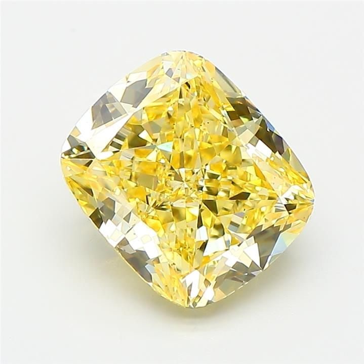 Loose Diamond - CUSHION MODIFIED 3.01ct Fancy Intense Yellow VS2: Loose Diamond - CUSHION MODIFIED 3.01ct Fancy Intense Yellow VS2 Source: This is a real non-mined Diamond that has been grown in a lab Shape: CUSHION MODIFIED Carats: 3.01 Color: Fancy Intense Yellow 