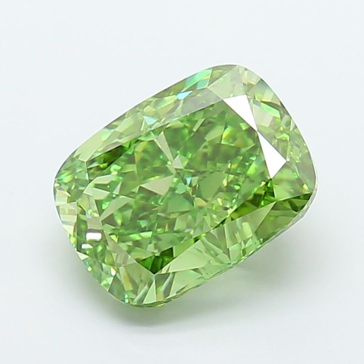 Loose Diamond - CUSHION MODIFIED 4.58ct Fancy Vivid Green VVS2: Loose Diamond - CUSHION MODIFIED 4.58ct Fancy Vivid Green VVS2 Source: This is a real non-mined Diamond that has been grown in a lab Shape: CUSHION MODIFIED Carats: 4.58 Color: Fancy Vivid Green Certi