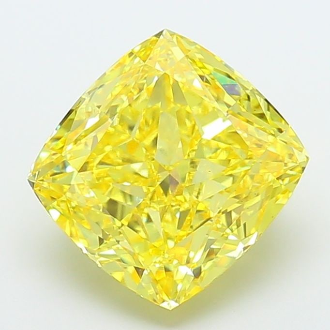 Loose Diamond - CUSHION MODIFIED 8.29ct Fancy Vivid Yellow VS1: Loose Diamond - CUSHION MODIFIED 8.29ct Fancy Vivid Yellow VS1 Source: This is a real non-mined Diamond that has been grown in a lab Shape: CUSHION MODIFIED Carats: 8.29 Color: Fancy Vivid Yellow Cert