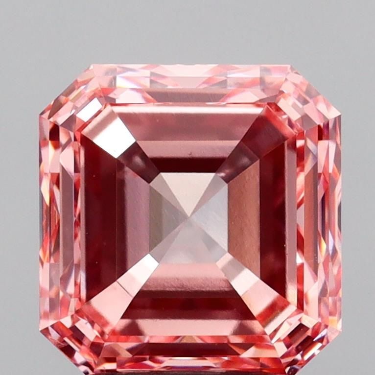 Loose Diamond - ASSCHER 3.01ct Fancy Intense Pink VS2: Loose Diamond - ASSCHER 3.01ct Fancy Intense Pink VS2 Source: This is a real non-mined Diamond that has been grown in a lab Shape: ASSCHER Carats: 3.01 Color: Fancy Intense Pink Certification: IGI Vid
