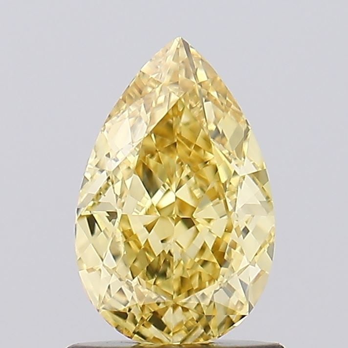 Loose Diamond - PEAR 1.01ct Fancy Intense Yellow VS1: Loose Diamond - PEAR 1.01ct Fancy Intense Yellow VS1 Source: This is a real non-mined Diamond that has been grown in a lab Shape: PEAR Carats: 1.01 Color: Fancy Intense Yellow Certification: IGI Video
