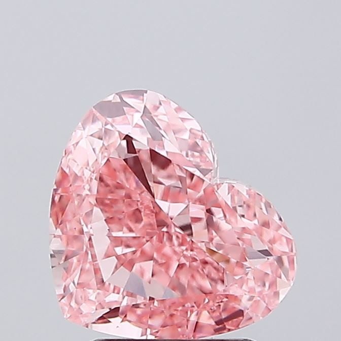 Loose Diamond - HEART 2.06ct Fancy Vivid Pink VS1: Loose Diamond - HEART 2.06ct Fancy Vivid Pink VS1 Source: This is a real non-mined Diamond that has been grown in a lab Shape: HEART Carats: 2.06 Color: Fancy Vivid Pink Certification: IGI Video: