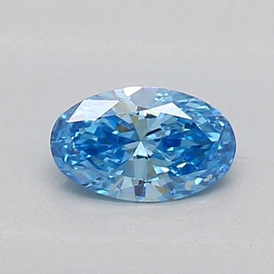 Loose Diamond - OVAL 0.18ct Fancy Vivid Blue VS2: Loose Diamond - OVAL 0.18ct Fancy Vivid Blue VS2 Source: This is a real non-mined Diamond that has been grown in a lab Shape: OVAL Carats: 0.18 Color: Fancy Vivid Blue Certification: IGI The Diamond