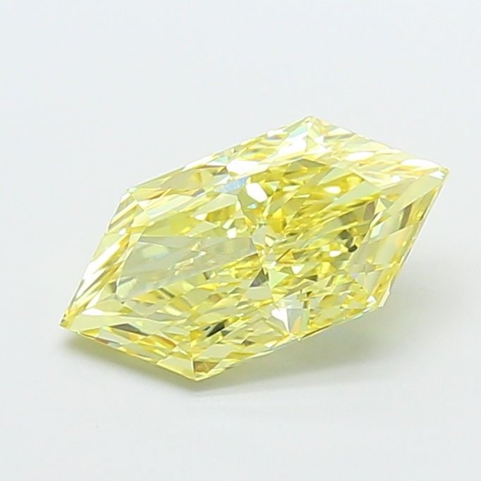 Loose Diamond - HEXAGONAL 2.73ct Fancy Intense Yellow VVS2: Loose Diamond - HEXAGONAL 2.73ct Fancy Intense Yellow VVS2 Source: This is a real non-mined Diamond that has been grown in a lab Shape: HEXAGONAL Carats: 2.73 Color: Fancy Intense Yellow Certification