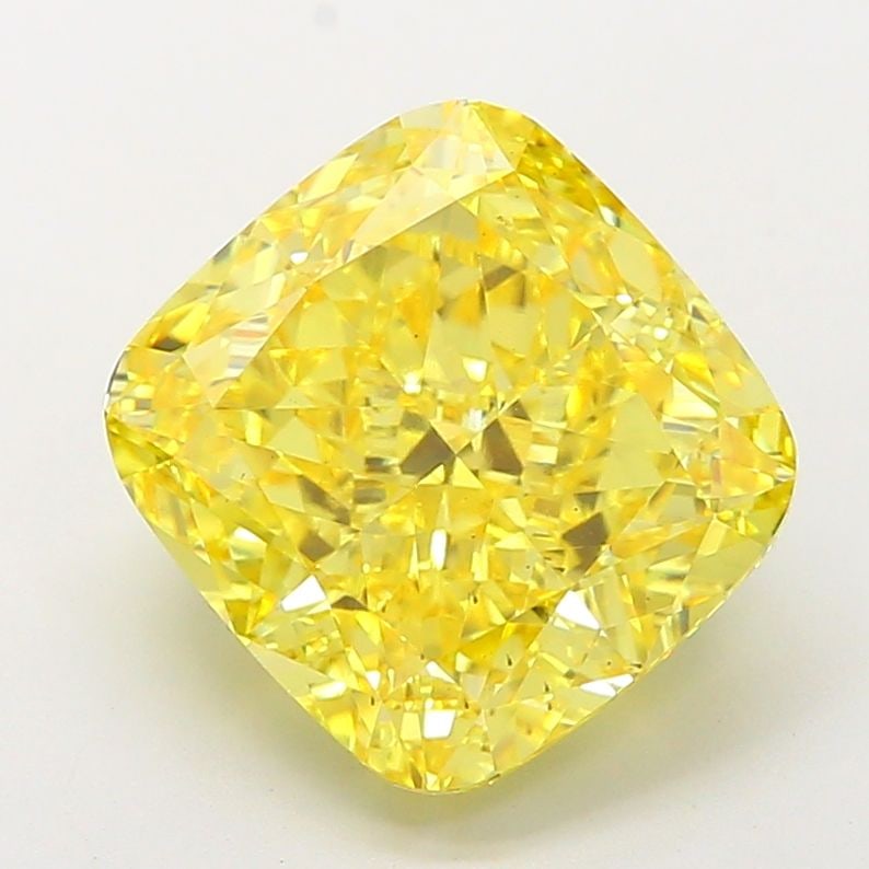 Loose Diamond - CUSHION MODIFIED 7.11ct Fancy Vivid Yellow VS2: Loose Diamond - CUSHION MODIFIED 7.11ct Fancy Vivid Yellow VS2 Source: This is a real non-mined Diamond that has been grown in a lab Shape: CUSHION MODIFIED Carats: 7.11 Color: Fancy Vivid Yellow Cert
