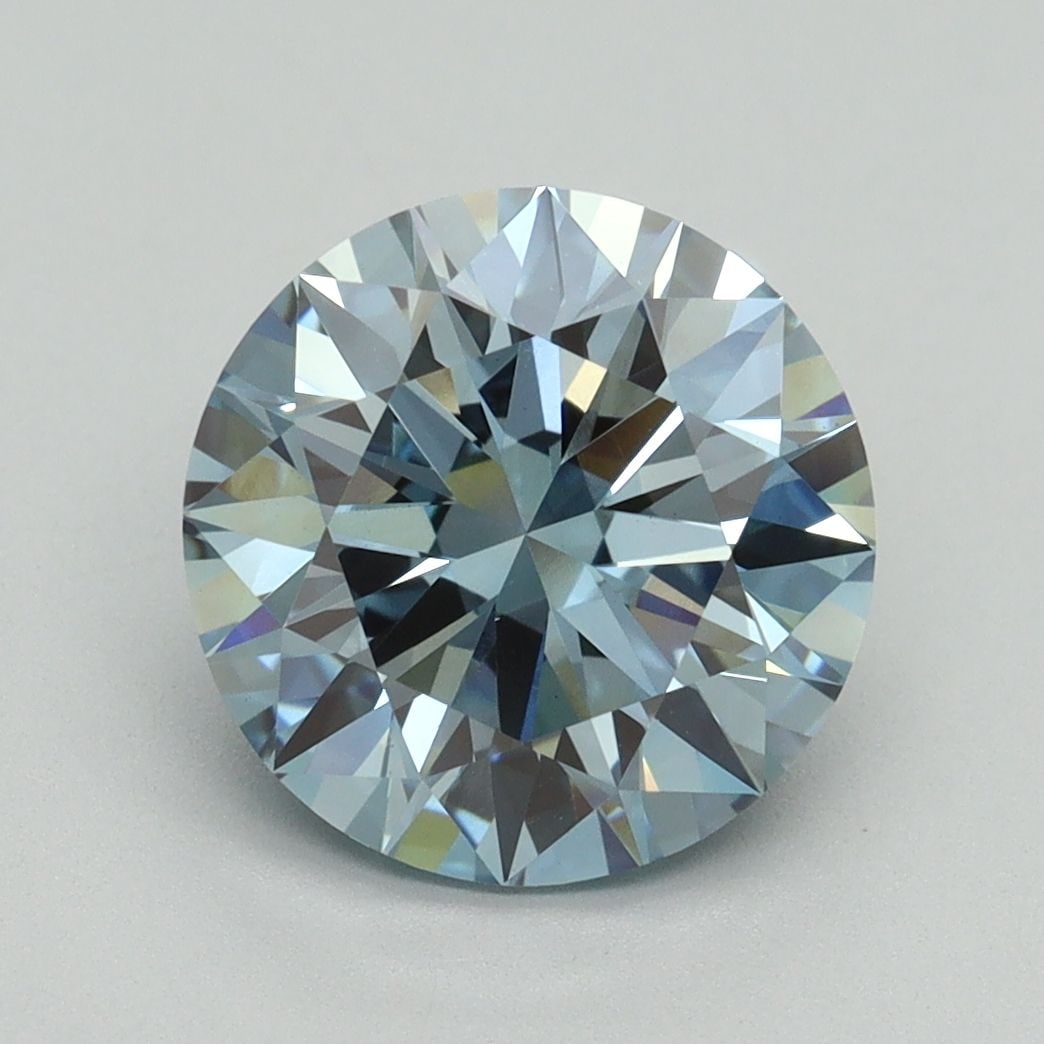 Ideal Loose Diamond - ROUND 3.04ct Fancy Vivid Blue VVS2: Ideal Loose Diamond - ROUND 3.04ct Fancy Vivid Blue VVS2 Source: This is a real non-mined Diamond that has been grown in a lab Shape: ROUND Carats: 3.04 Color: Fancy Vivid Blue Certification: IGI Vide