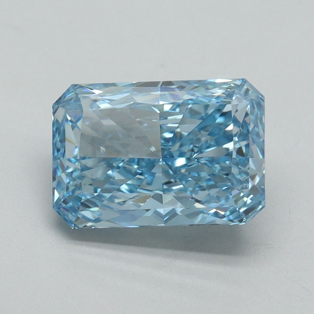 Loose Diamond - RADIANT 2.7ct Fancy Intense Blue VS1: Loose Diamond - RADIANT 2.7ct Fancy Intense Blue VS1 Source: This is a real non-mined Diamond that has been grown in a lab Shape: RADIANT Carats: 2.7 Color: Fancy Intense Blue Certification: IGI Video