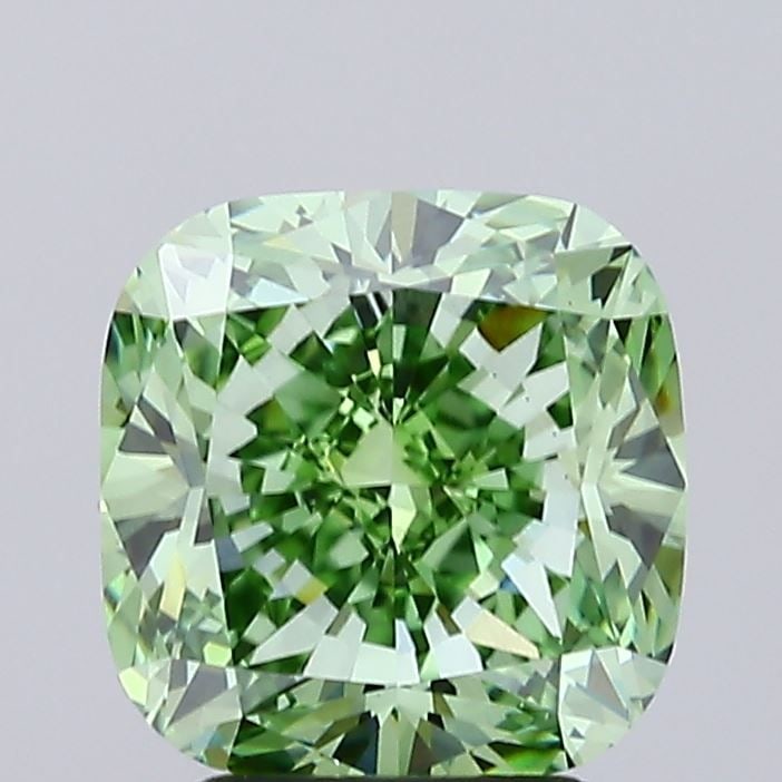 Loose Diamond - CUSHION MODIFIED 3.53ct Fancy Vivid Green VS1: Loose Diamond - CUSHION MODIFIED 3.53ct Fancy Vivid Green VS1 Source: This is a real non-mined Diamond that has been grown in a lab Shape: CUSHION MODIFIED Carats: 3.53 Color: Fancy Vivid Green Certif