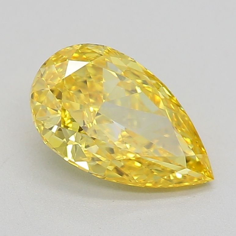 Loose Diamond - PEAR 0.73ct Fancy Vivid Yellow VVS1: Loose Diamond - PEAR 0.73ct Fancy Vivid Yellow VVS1 Source: This is a real non-mined Diamond that has been grown in a lab Shape: PEAR Carats: 0.73 Color: Fancy Vivid Yellow Certification: IGI Video:
