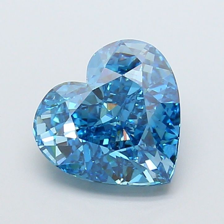 Loose Diamond - HEART 5.01ct Fancy Vivid Blue VS2: Loose Diamond - HEART 5.01ct Fancy Vivid Blue VS2 Source: This is a real non-mined Diamond that has been grown in a lab Shape: HEART Carats: 5.01 Color: Fancy Vivid Blue Certification: IGI Video: