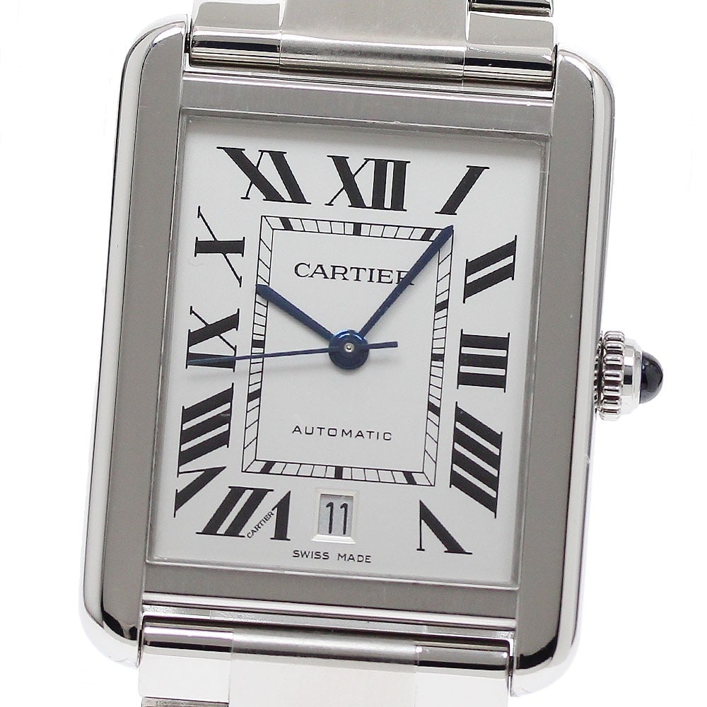 Cartier Tank Solo XL Steel Automatic Silver Dial Mens Watch: Cartier Tank Solo XL Steel Automatic Silver Dial Mens Watch This Cartier Tank Solo XL W5200028 is a men's automatic wristwatch featuring a silver dial and a stainless steel case. Crafted in Switzerlan