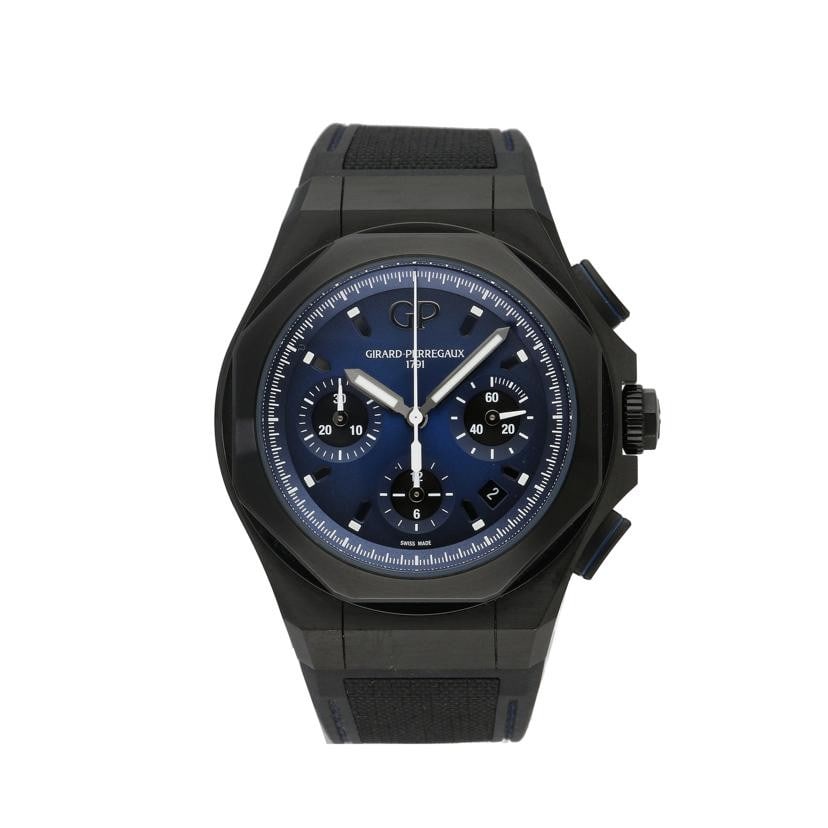 Girard Perregaux Laureato Absolute Titanium Chronograph 81060-21-491-FH6A: Girard Perregaux Laureato Absolute Titanium Chronograph 81060-21-491-FH6A This Girard Perregaux Laureato Absolute Chronograph wristwatch, model 81060-21-491-FH6A, features a robust titanium case and a