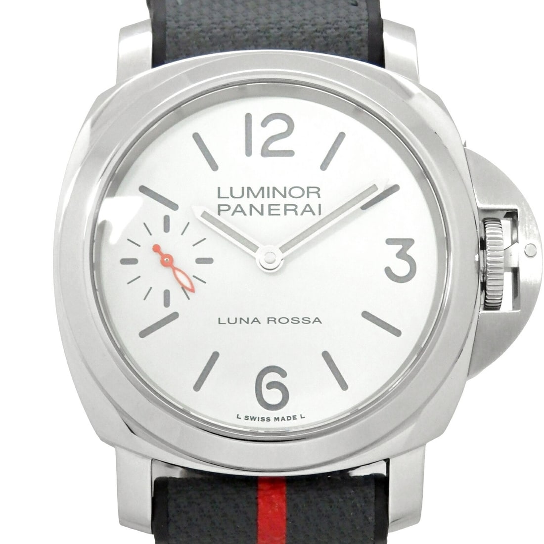 Panerai Luminor Luna Rossa Men's Wristwatch PAM01342 Y Serial: Panerai Luminor Luna Rossa Men's Wristwatch PAM01342 Y Serial This is a Panerai Luminor Luna Rossa PAM01342 men's wristwatch, crafted in Switzerland. The watch is pre-owned and designed for men, refle